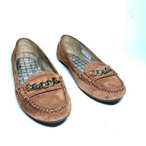 Vionic Womens Mesa Ballet Flat Shoes Tan Brown Cha